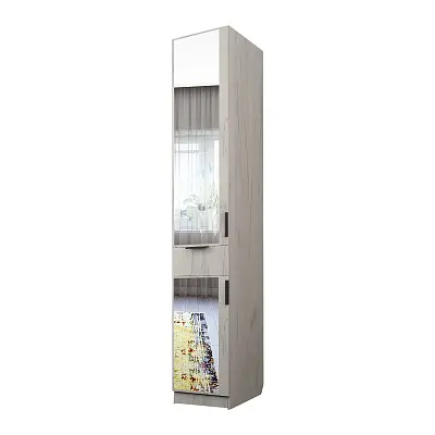 картинка Шкаф ЭКОН распашной 1 дверный с 1-им ящиками с полками с зеркалом от магазина КУПИ КУПЕ